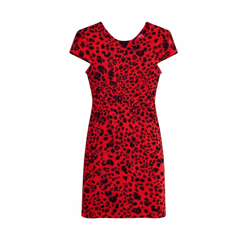Betsey Johnson Red Leopard Print Dress – Size 4